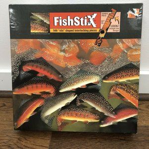 Coach Fall River FishStix Jigsaw Puzzle Judy Haas Trout Pastel 500 Pcs New Seal